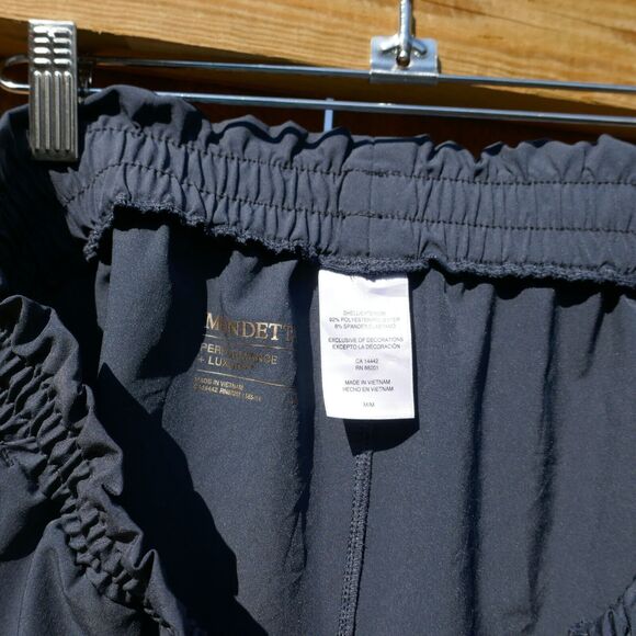 Mondetta Performance Luxury Shorts Womens M Blue Drawstring Stretch Lightweight - Picture 3 of 4